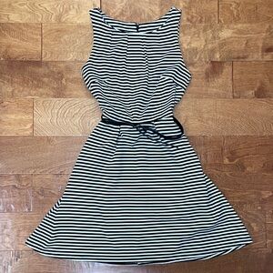 Women’s Merona Belted Striped Swing Dress - XS